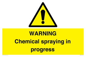 WARNING Chemical spraying in progress